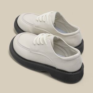 Stylish White Lace-Up Shoes